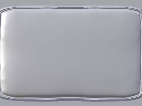 Heritage Leaf Fabric Ottoman Bench 3D Модель