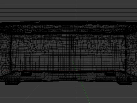 Heritage Leaf Fabric Ottoman Bench 3D Model