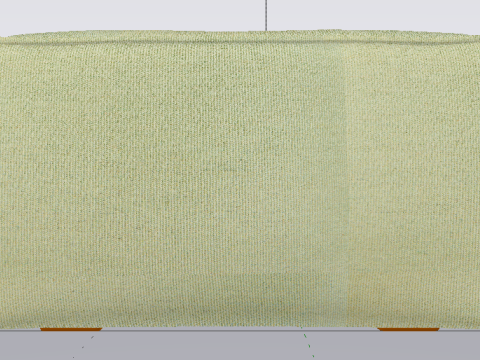 Heritage Moss Fabric Ottoman Bench 3D 모델