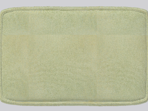 Heritage Moss Fabric Ottoman Bench 3D 모델