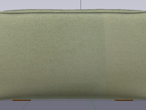 Heritage Moss Fabric Ottoman Bench 3D Model