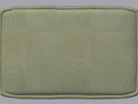 Heritage Moss Fabric Ottoman Bench 3D 모델