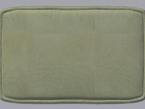 Heritage Moss Fabric Ottoman Bench 3D Model