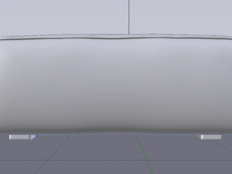 Heritage Moss Fabric Ottoman Bench 3D Model