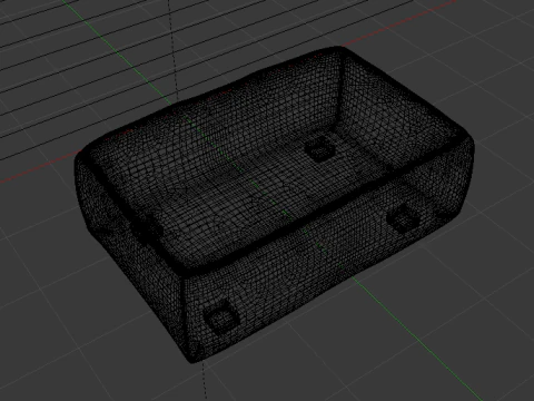 Heritage Moss Fabric Ottoman Bench 3D Model