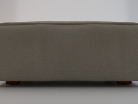Heritage Papyrus Fabric Ottoman Bench 3D Model