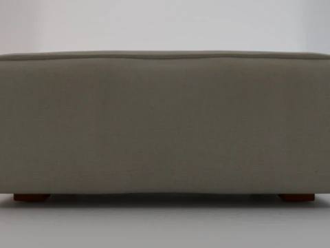 Heritage Papyrus Fabric Ottoman Bench 3D Model