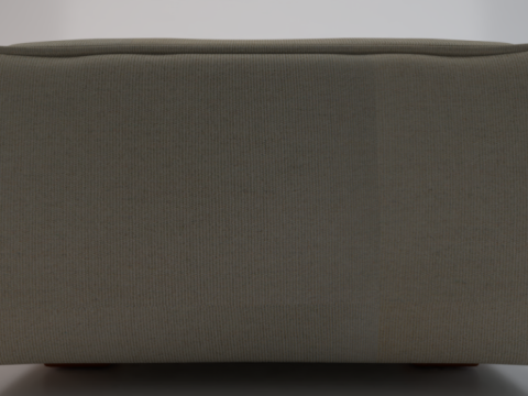 Heritage Papyrus Fabric Ottoman Bench 3D Model