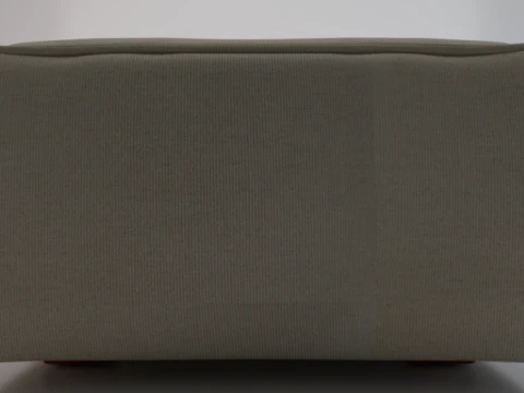 Heritage Papyrus Fabric Ottoman Bench 3D Model