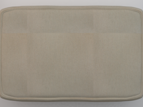 Heritage Papyrus Fabric Ottoman Bench 3D Model