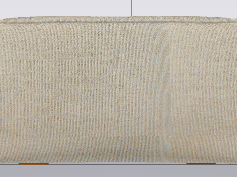 Heritage Papyrus Fabric Ottoman Bench 3D Model