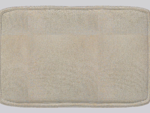 Heritage Papyrus Fabric Ottoman Bench 3D Model