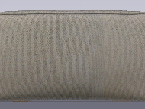 Heritage Papyrus Fabric Ottoman Bench 3D Model