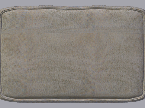 Heritage Papyrus Fabric Ottoman Bench 3D Model