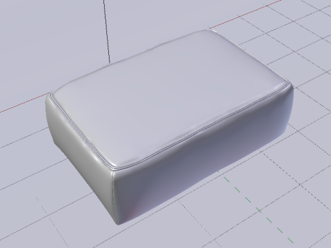 Heritage Papyrus Fabric Ottoman Bench 3D Model