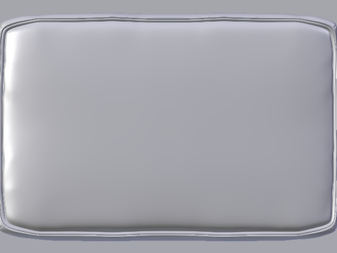 Heritage Papyrus Fabric Ottoman Bench 3D Model
