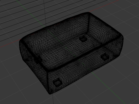 Heritage Papyrus Fabric Ottoman Bench 3D Model