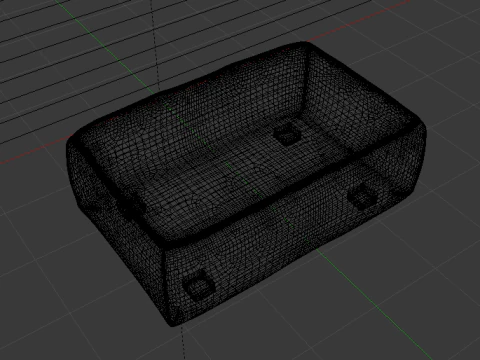 Heritage Papyrus Fabric Ottoman Bench 3D Model