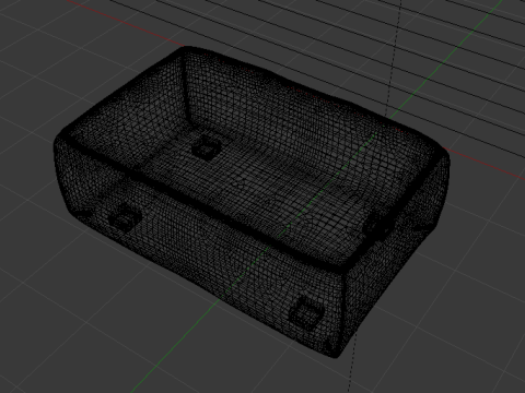 Heritage Papyrus Fabric Ottoman Bench 3D Model