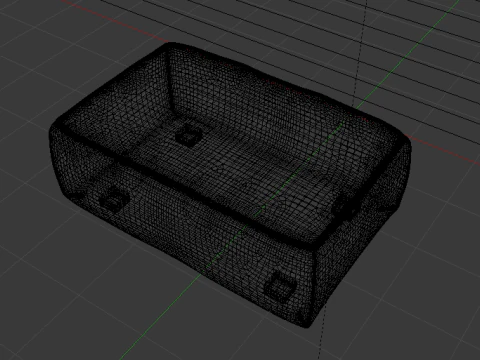 Heritage Papyrus Fabric Ottoman Bench 3D Model