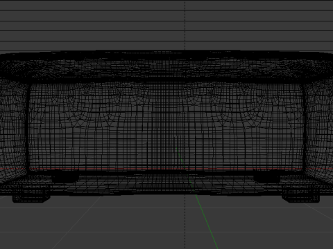 Heritage Papyrus Fabric Ottoman Bench 3D Model