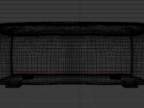 Heritage Papyrus Fabric Ottoman Bench 3D Model