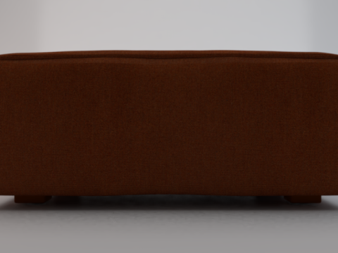 Heritage Rust Fabric Ottoman Bench Modelo 3D