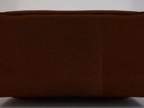 Heritage Rust Fabric Ottoman Bench Modelo 3D