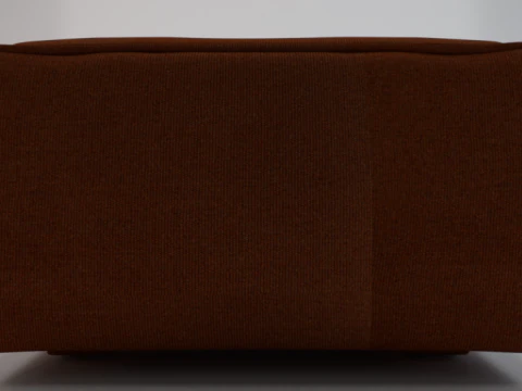 Heritage Rust Fabric Ottoman Bench 3D Model