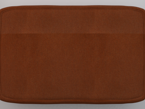 Heritage Rust Fabric Ottoman Bench Modelo 3D