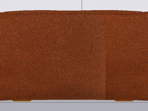 Heritage Rust Fabric Ottoman Bench Modelo 3D