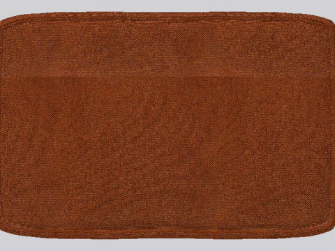Heritage Rust Fabric Ottoman Bench 3D Model
