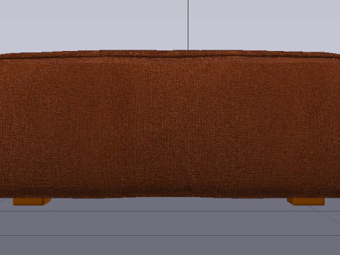 Heritage Rust Fabric Ottoman Bench Modelo 3D