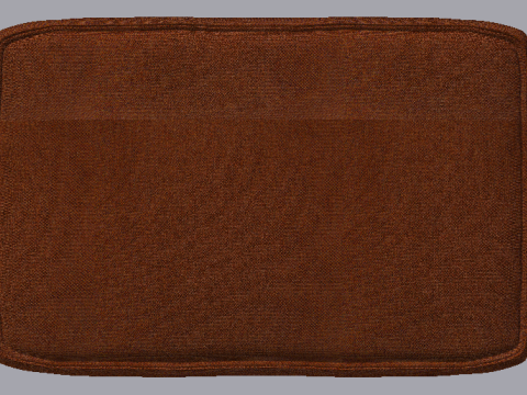 Heritage Rust Fabric Ottoman Bench Modelo 3D