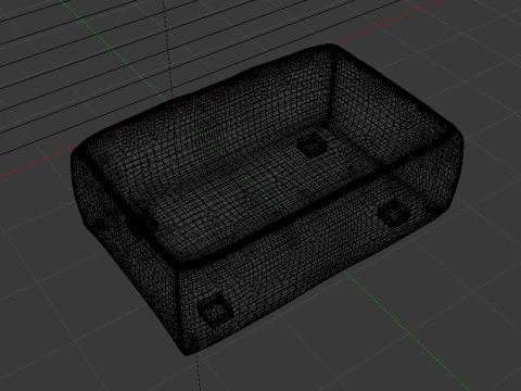 Heritage Rust Fabric Ottoman Bench 3D Model