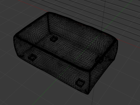 Heritage Rust Fabric Ottoman Bench Modelo 3D