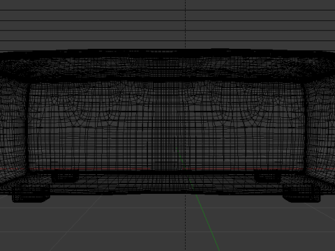 Heritage Rust Fabric Ottoman Bench Modelo 3D
