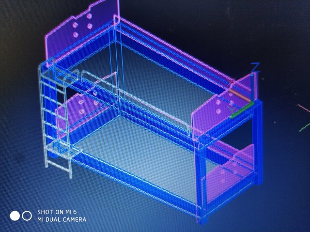 bunk bed 3D Print Model .c4d .max .obj .3ds .fbx .stl .blend 