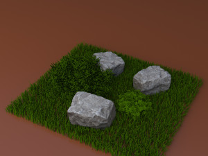 grass and stones Modelo 3D