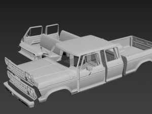 frd f350 1978 dual cab rc body 3D Принт Модель