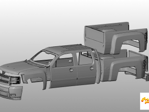 chevrolet silverado 2500 rc body 3Dプリントモデル