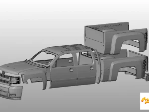 carroceria chevrolet silverado 2500 rc Modelo de Impressão 3D