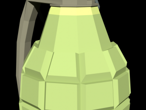 low poly hand grenade Model 3D