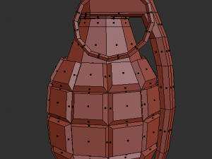 low poly hand grenade 3D 모델