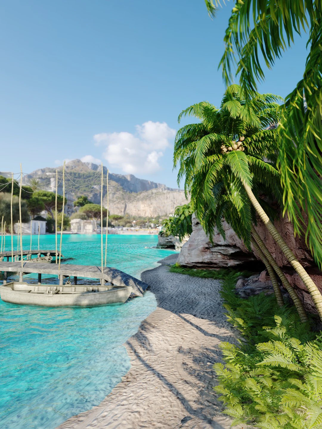 exterior 002 beach 3D Model .c4d .max .obj .3ds .fbx .stl .blend 