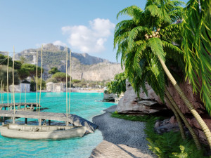 exterior 002 beach Modelo 3D