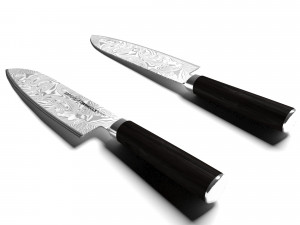 knife samura damascus santoku sd-0094 180 mm 3D Model