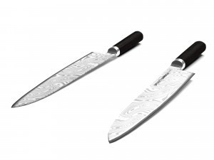 samura damascus knife grand chef 240 mm 3D Model