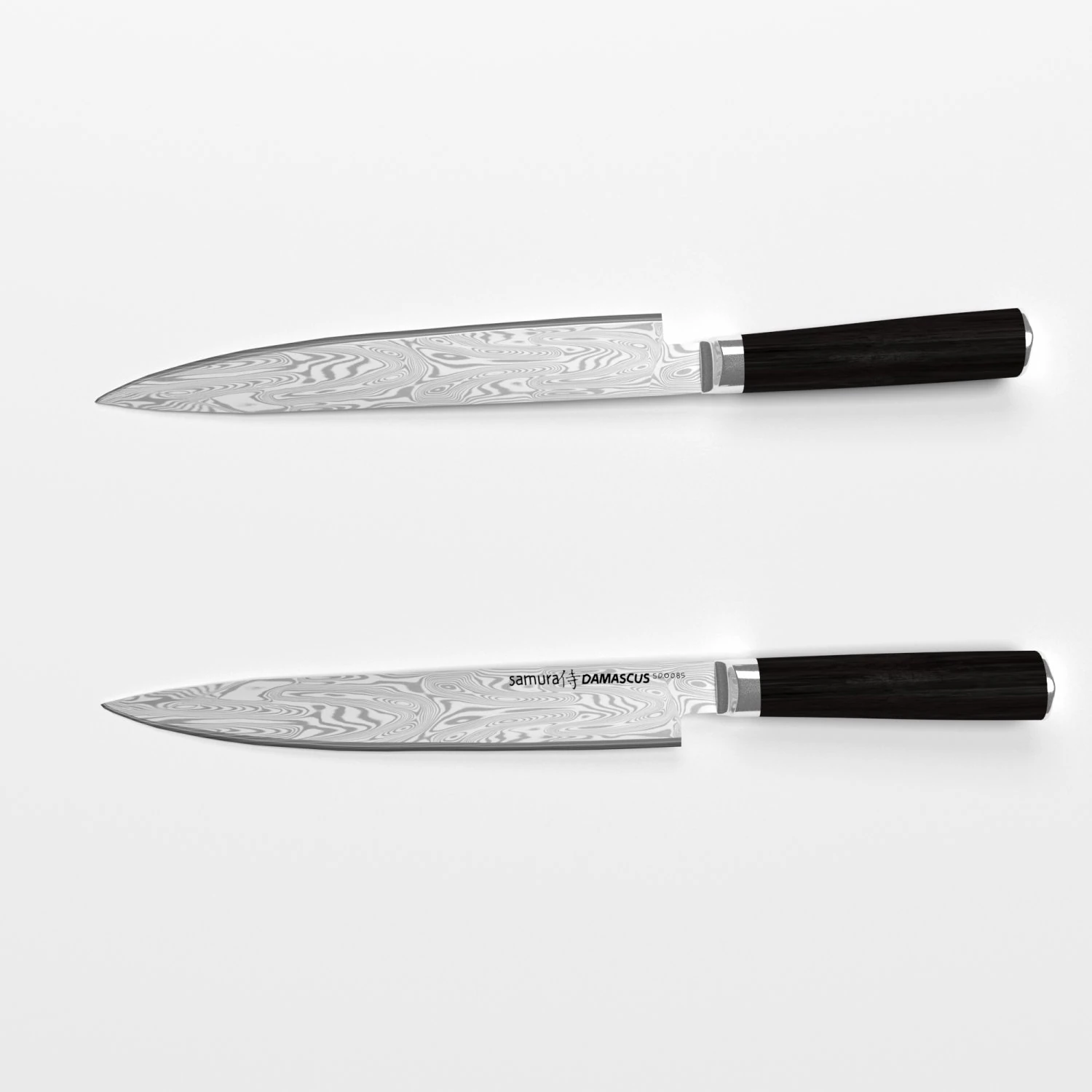 samura damascus cutting knife 230 mm 3D Model .c4d .max .obj .3ds .fbx .stl .blend 