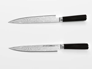 cuchillo de corte samura damasco 230 mm Modelo 3D